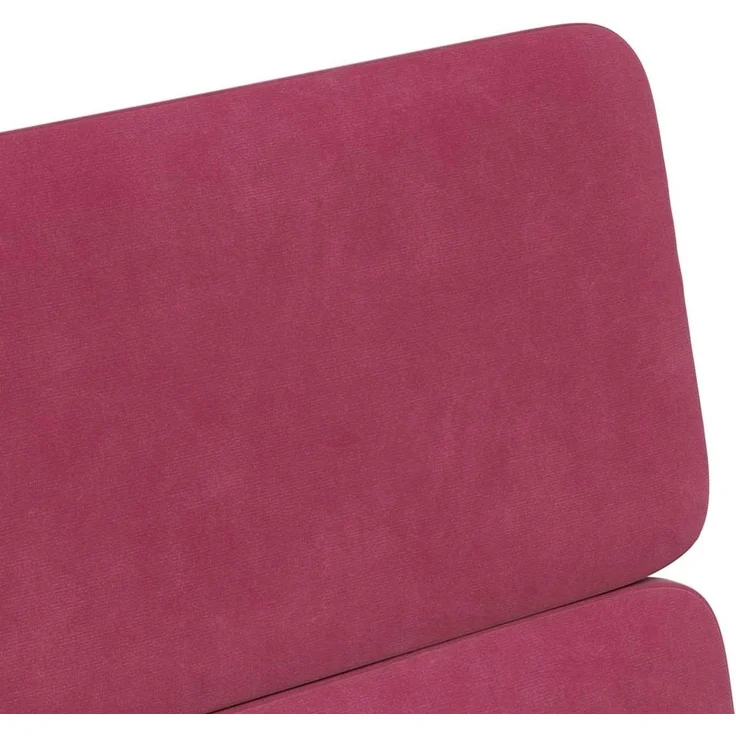 vidaXL Esszimmerstühle mit Rollen 2 pcs Weinrot 58 x 65 x 98 cm Samt 42017879 – Bild 7