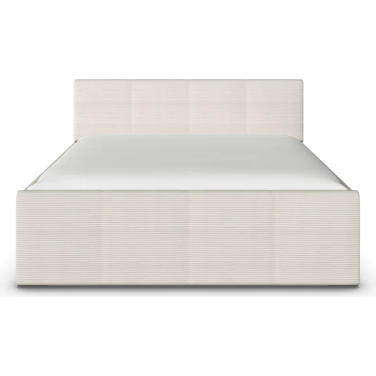 rauch Bett Holga, Polsterbett, mit Polster-Kopfteil, mit 2 Sockelschubkästen für mehr Stauraum, Farbe Webstoff Ivory/Champagner, Beige, Liegefläche 180x200cm – Bild 2