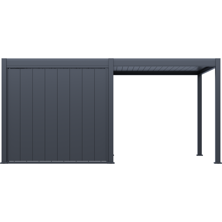 Weide Pergola Sichtschutzwand 2,65m mit kippbaren Lamellen anthrazit – Bild 4