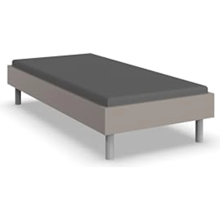 Bettgestell >Easy Beds Standard< Liegefläche 100x200 cm, SAHARAGRAU - 109x38x210cm (BxHxT) – Bild 1