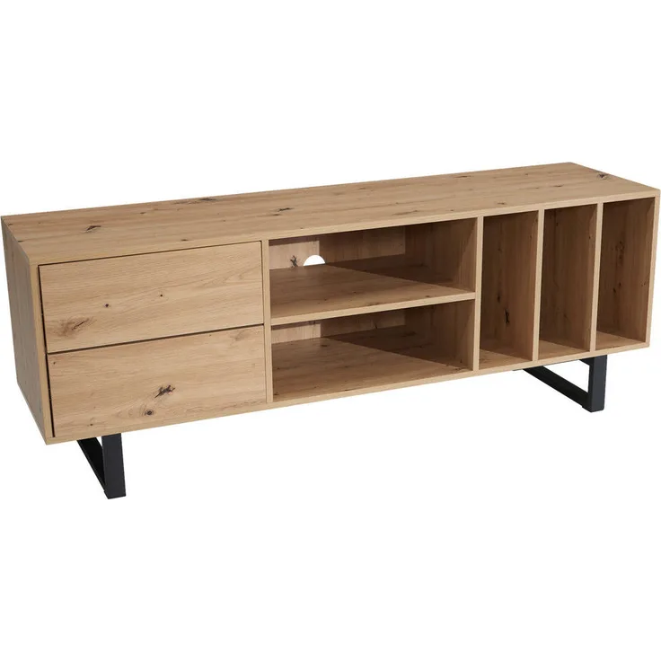 Livetastic Lowboard, Eiche, Holzwerkstoff, 2 Schubladen, 150x55x40 cm, stehend für Wohnzimmer