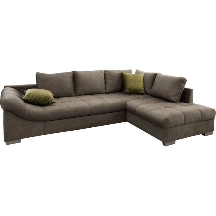 Polsterecke >Althea< Schlaffunktion, Rutsche, Bezug braun - 298x65x202 (BxHxT) – Bild 5