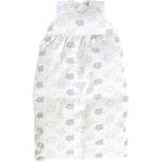 Odenwälder BabyNest Daunen-Schlafsack/Kinderschlafsack/Babyschlafsack waschbar/Winterschlafsack atmungsaktiv/leichter Daunenschlafsack, Größe:110, Design:Wolke silber