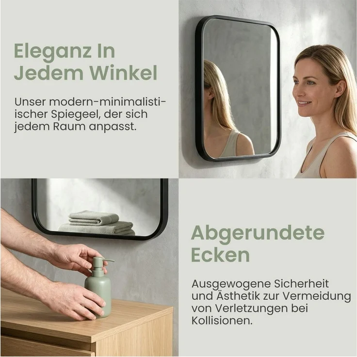 Youyijia Ganzkörperspiegel Wandspiegel Schminkspiegel Badezimmer-Hängespiegel – Bild 4