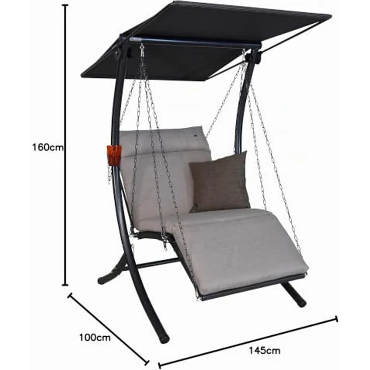Hollywoodschaukel 1-Sitzer Swing Smart sand – Bild 7