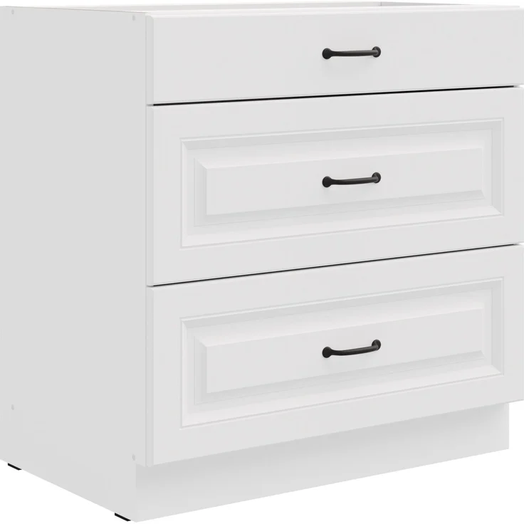 Küchen Unterschrank 80 cm Stilo Weiß Vollauszug Soft-Close Küche Küchenzeile – Bild 6