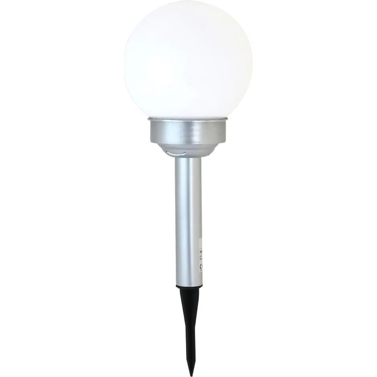 Leuchtkugel SOLAR-Kugelleuchte 15 cm mit Erdspieß und Balkonhalter – Bild 1
