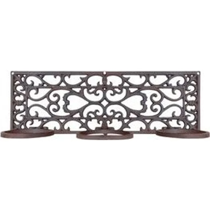 Blumentopfhalter 3er Gusseisen Antik-Braun Pflanzenhalter Wandtopfhalter – Bild 5