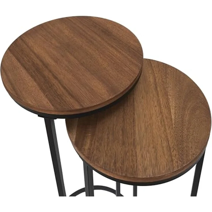 HOME DECO FACTORY, HD0289, Set mit 2 Nestpolstern, Softness-Kollektion, Möbel, Tisch und Schreibtisch, Konsole und Polster, 32,5 x 80 x 32,5 cm, Schwarzbraun – Bild 7