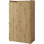 byLIVING Sekretär Janne/Artisan-Eiche-Optik/Office-Schrank mit 2 Türen/platzsparend/Grifflos/B 80, H 141, T 40 cm