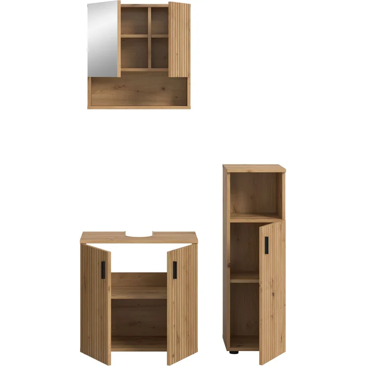 Badkombination B/H/T: 105x180x30 cm in Artisan Oak Nachbildung und -- – Bild 3