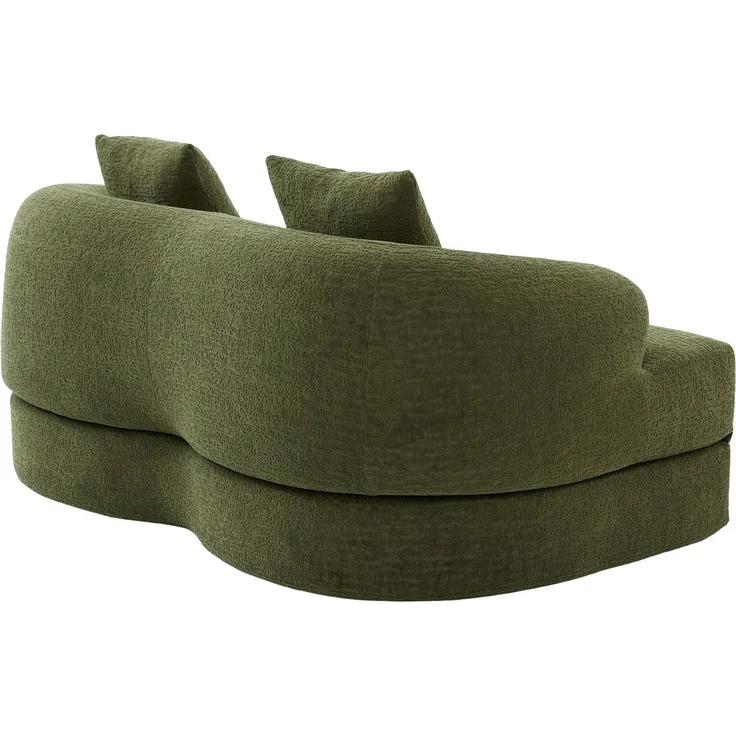 ZUBALIYA Schlafsofa 84x65 cm, mit LED - Beleuchtung, mit Chenille - Bezug, modular aufgebaut, mit Schaumstoffpolsterung, Grün – Bild 18