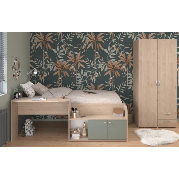 Parisot Kinderzimmer und Jugendzimmer Matre in Eiche und grün Set 2-tlg. – Bild 6