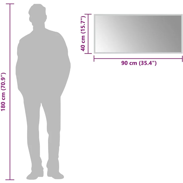 vidaXL LED-Badezimmerspiegel Transparent 90 x 40 cm Gehärtetes Glas 42045819 – Bild 6