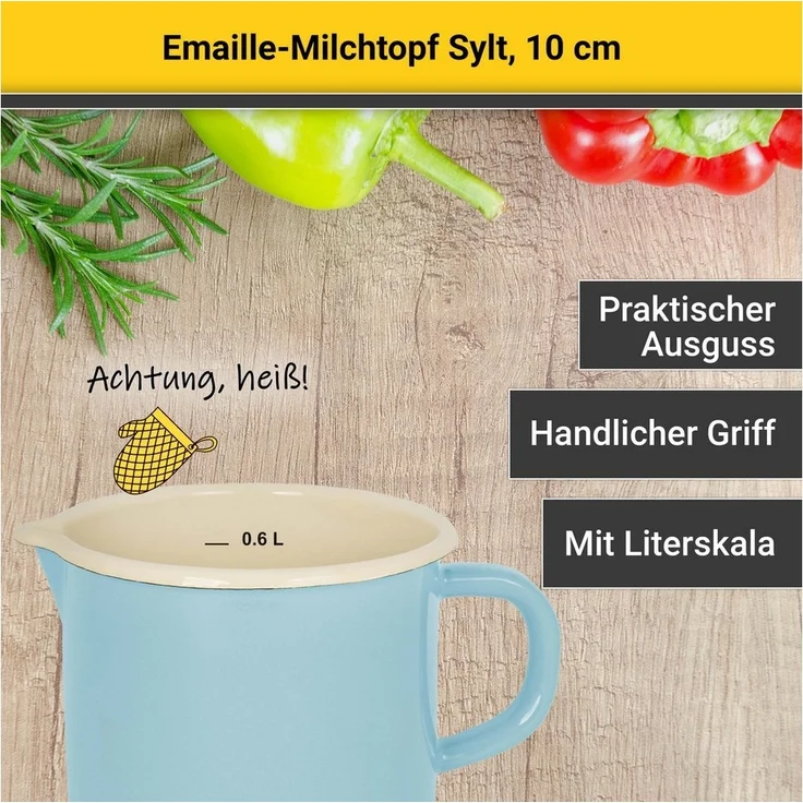 Krüger Milchtopf Sylt, Emaille (1-tlg), Induktion – Bild 2