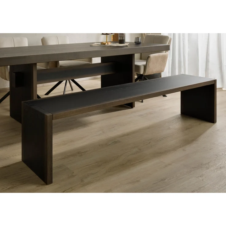 Bank Eiche 193x40x45 dunkelbraun lackiert BEAMS #85 – Bild 3