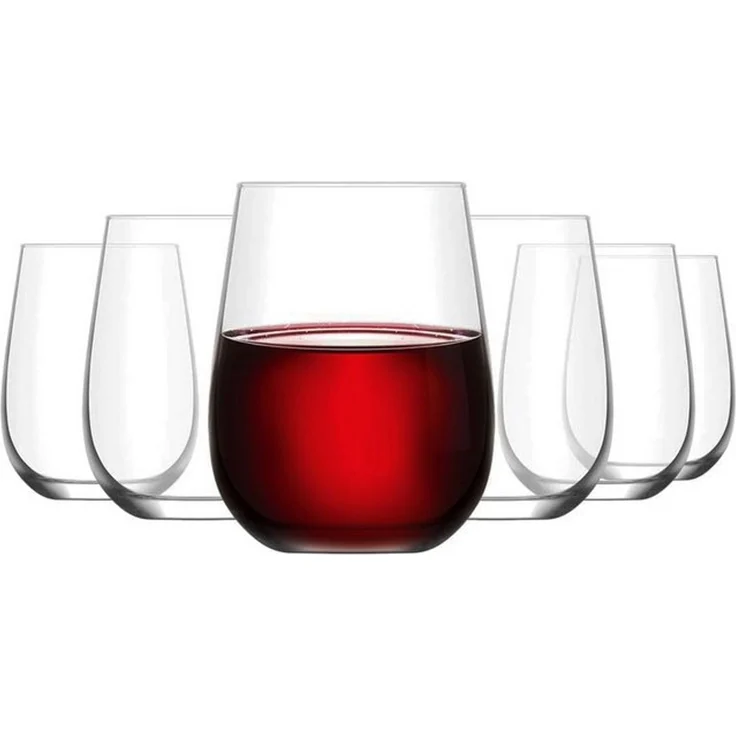 LAV Gläser-Set Gaia Softdrinkglas, 6-tlg, Glas, 6er Set, 475ml, mit feinem Rand, ideal für Soft Drinks, Wein, Wasser – Bild 4
