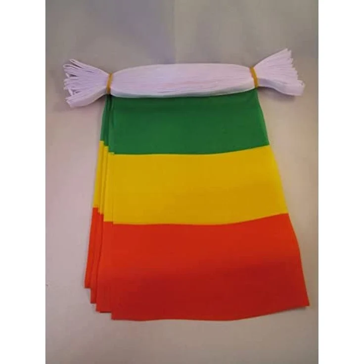 AZ FLAG - Fahnenkette Mali 6 Meter Mit 20 Flaggen - 21x14 cm - Malische Girlande Flaggenkette 14 x 21 cm