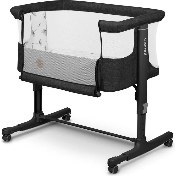 Lionelo Aurora 3 in 1 Babybett bis 9 kg, Beistellbett, Wiege, Höhenverstellug und Einstellung der Neigung der Matratze, 4 Räder mit Bremse Ergonomische Matratze Tasche – Bild 1