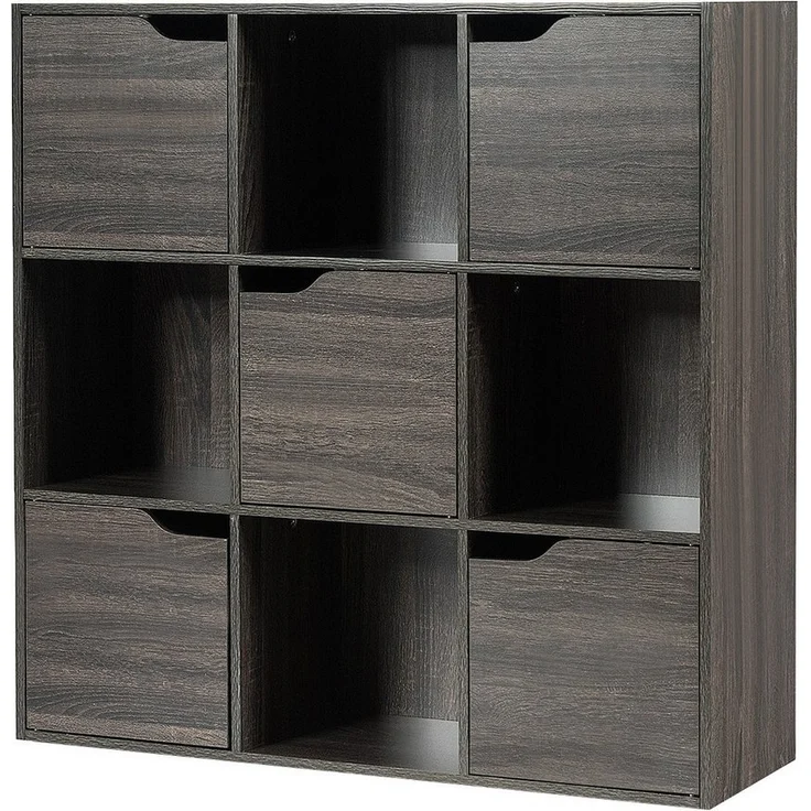 COSTWAY Bücherregal Aufbewahrungsregal, 9 Fächer, freistehend, 90x29x90cm – Bild 1