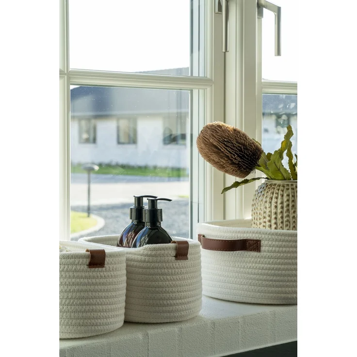 House Nordic Körbe, Baumwolle, weiß, 3er-Set – Bild 5