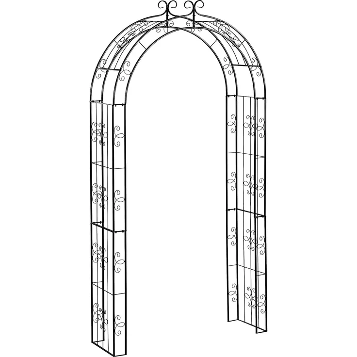 Dehner Rosenbogen Belmont, ca. 238 x 120 x 38 cm, Metall, schwarz