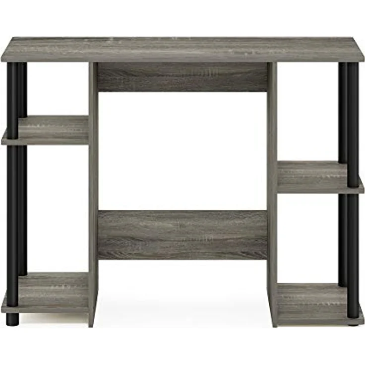 Furinno Jaya Compact Computerschreibtisch, Holz, French Oak Grey/Black, 39,5 x 97,5 x 72,6 zm – Bild 7