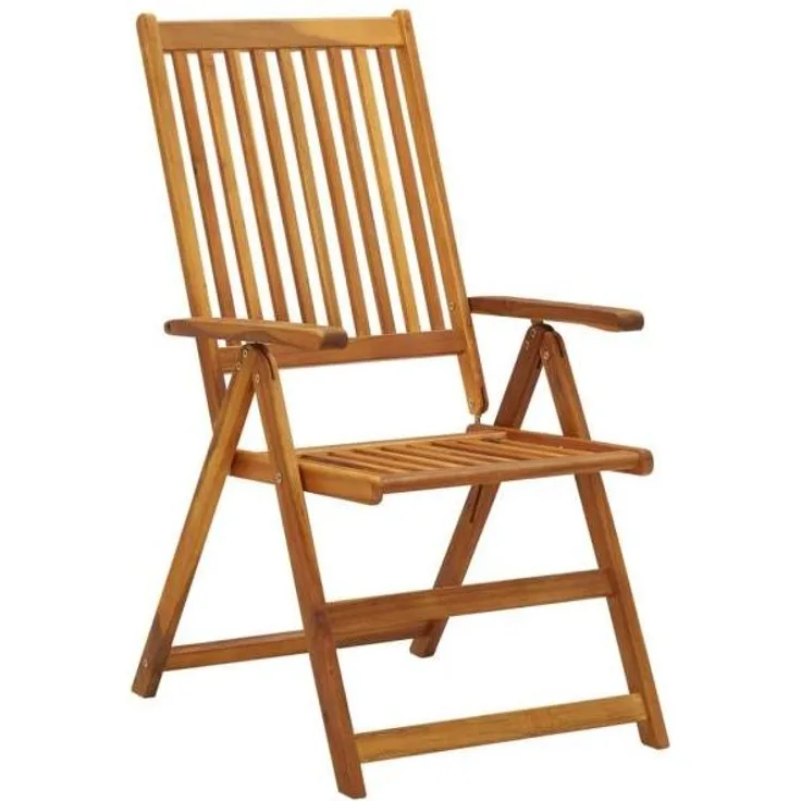 vidaXL Klappbare Gartenstühle mit Kissen 8 Stk. Massivholz Akazie 3075054