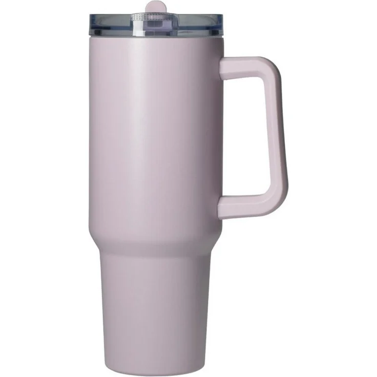 elasto Becher Edelstahl Trinkbecher mit Deckel und Strohhalm 1,2 Liter, isoliert, robust, für unterwegs – Bild 1