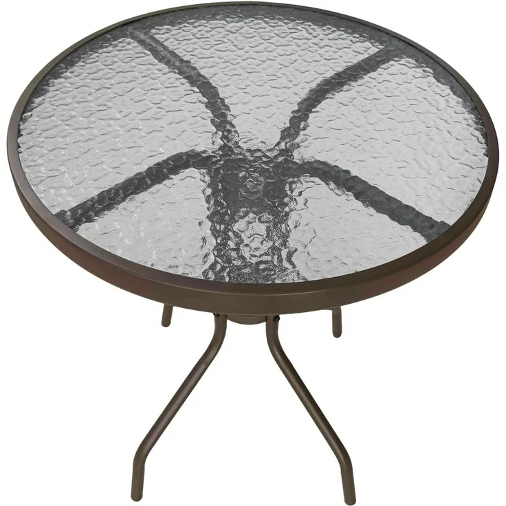 LC Garden Gartentisch Garvista Garten Set Balkontisch mit Gartenstühlen Ø60cm rund braun (Balkonset, 1-St) – Bild 1