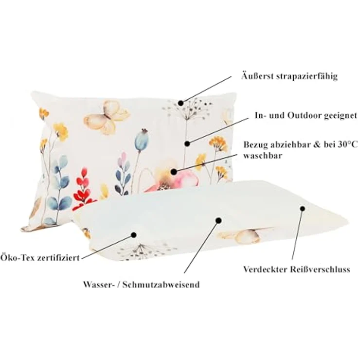 JACK Dekokissen Outdoor Lounge Kissen 30x50cm Motiv inkl. Füllung, mit Lotus-Effekt, Robust, Strapazierfähig, für Innen & Außen geeignet – Bild 6
