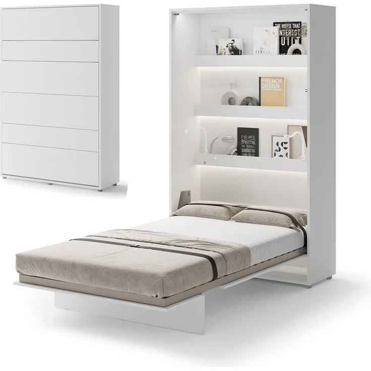Compleo Schrankbett Vertical Wandklappbett Lenart Bed Concept, Ideal für kleine Räume