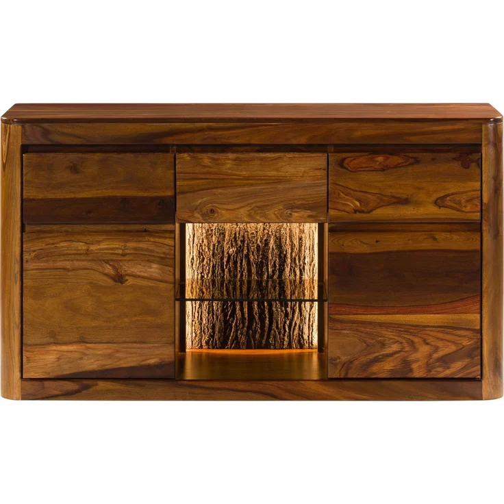 Sideboard Sheesham 146 x 40 x 80 walnuss gewachst TORONTO LUX #286 – Bild 7