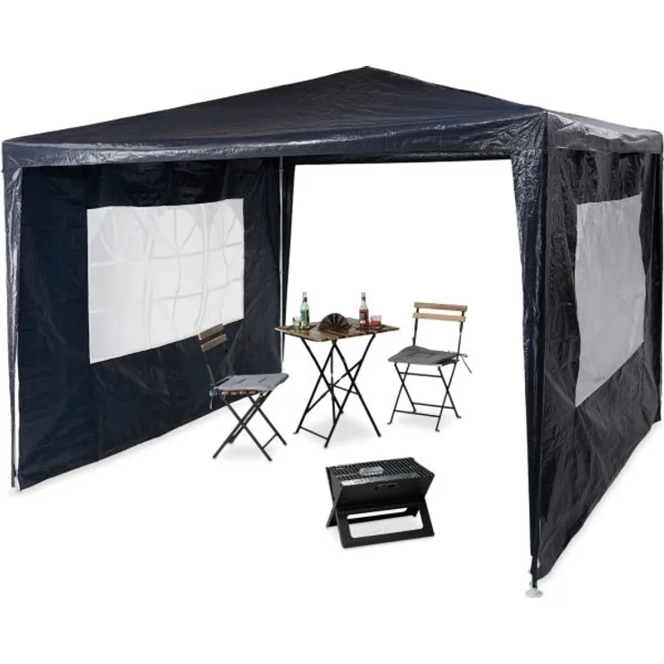 Pavillon 3x3 m mit 2 Seitenteilen