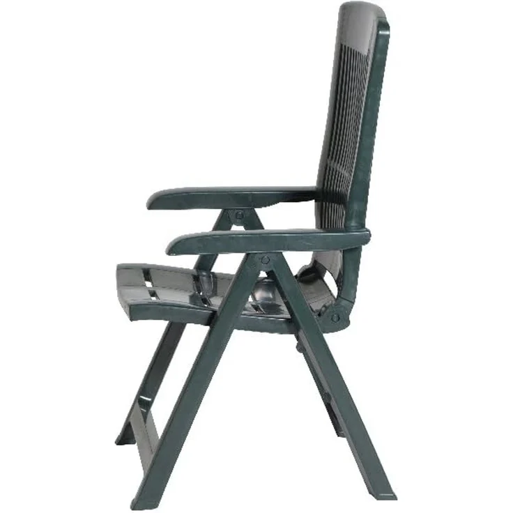 PROGARDEN Klappsessel Tampa 50x44x111 cm grün Kunststoff Gartenstuhl Klappstuhl – Bild 4