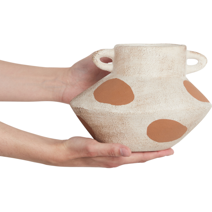 Blumenvase ALOSIDAE 19 cm Steinzeug Hellbeige – Bild 4