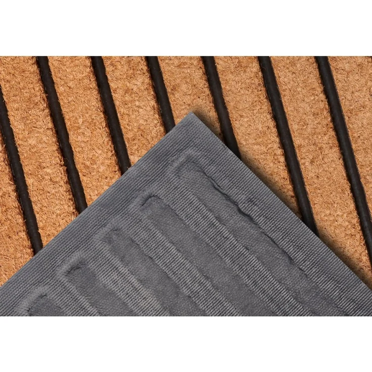 HANSE Home Fußmatte Mix Mats Gummi Kokos Striped, Türmatte, rechteckig, Höhe: 20 mm, Strapazierfähig, pflegeleicht, robust, wetterfest, UV-beständig – Bild 3