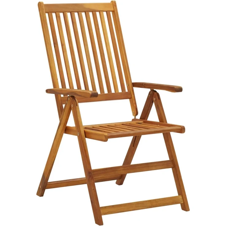 vidaXL Klappbare Gartenstühle 3 Stk. mit Auflagen Massivholz Akazie 3064102 – Bild 2