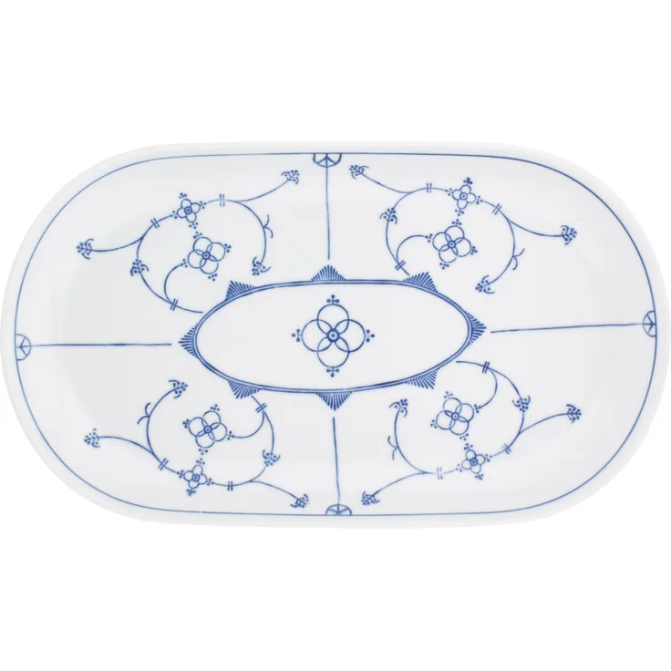 KAHLA Tradition Platte, oval 32 cm Blau Saks