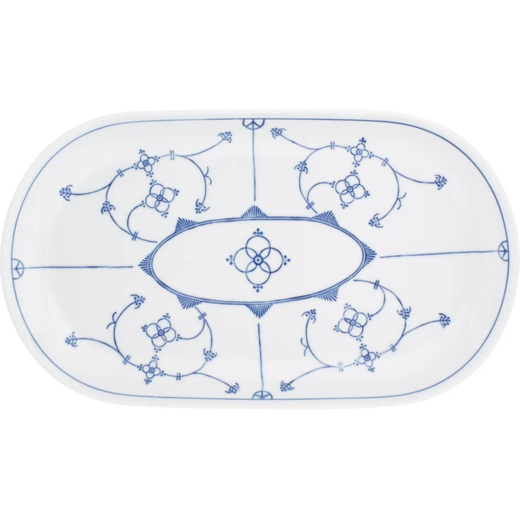 KAHLA Tradition Platte, oval 32 cm Blau Saks – Bild 1