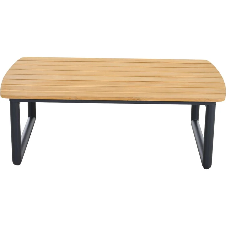 CLIFTON Loungetisch Teak Gestell aus Aluminium matt anthrazit,Tischplatte aus Teakholz in natur – Bild 4