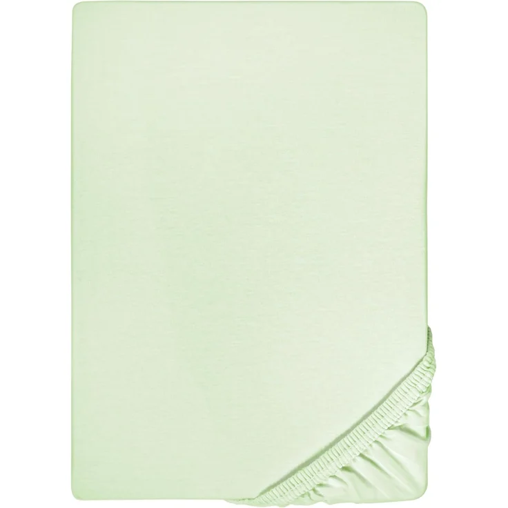 biberna Feinjersey-Spannbetttuch, 100 % Baumwolle, mint, 1x 140x200 cm - 160x200 cm – Bild 1