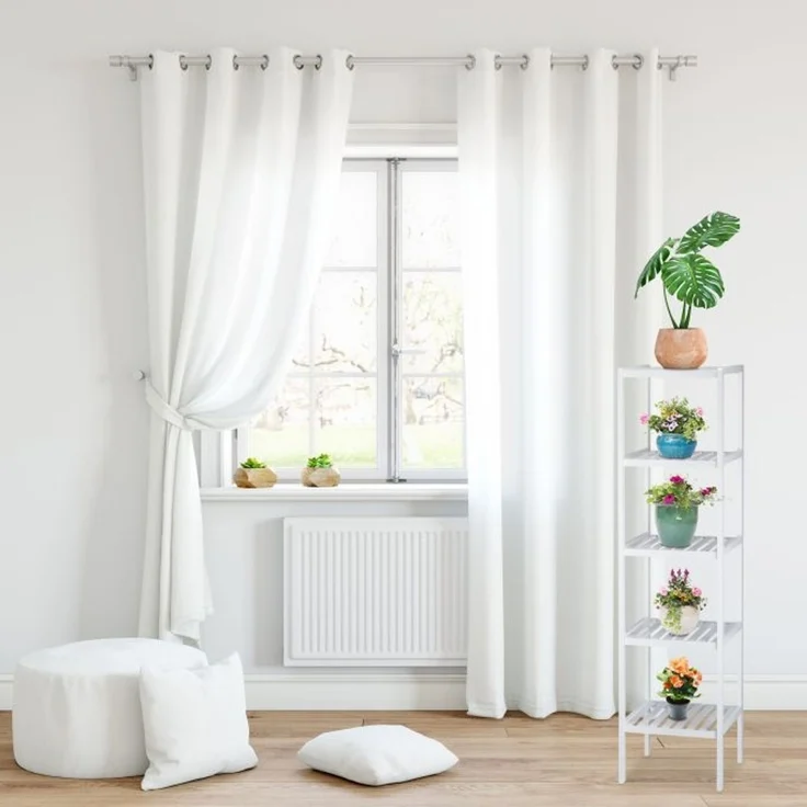 Relaxdays Badregal mit 5 Ablagen, 2 Stück, Bambus weiß, 34,5 x 33 x 139,5 cm – Bild 6
