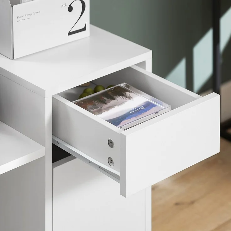 SoBuy ASK02-W Schubladenschrank Büro, Spanplatte, Melamin, Weiß, 72 x 54 x 40 cm – Bild 6