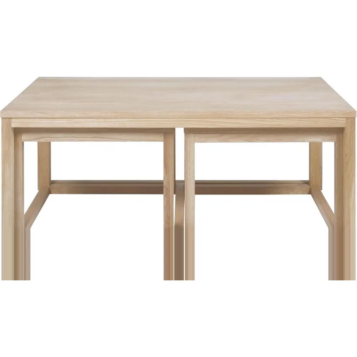 'Cornus' Couchtisch Set 3-tlg, Eiche furniert weiß pigmentiert