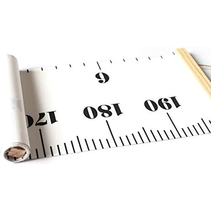 bestmall Messlatte für Kinder Wand Höhe Diagramm Leinwand Kinderzimmer Hängende Wachstumskarte Wachstumsmesser Messleiste 20x200 cm – Bild 2