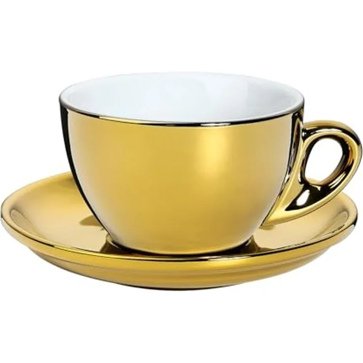 Cilio Cappuccinotasse mit Untertasse Roma | Gold