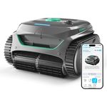 WYBOT C2 Poolroboter, Akku für Einbaupools bis 150㎡, Doppelfiltration, 3-Fach Motor, starke Saugkraft, Wandkletter & Wasserlinie, 180 Min, App, Grau-Grün B