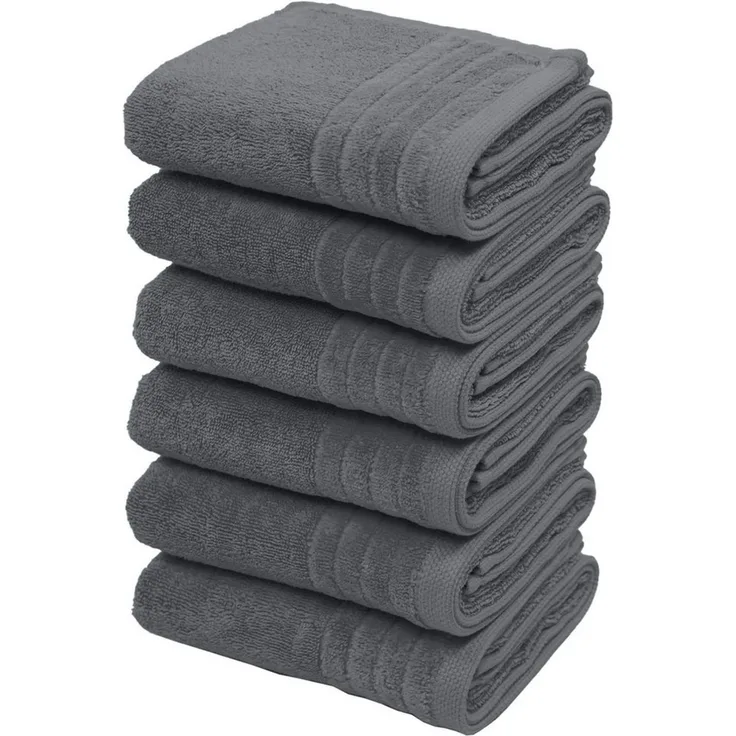 OTTO home Handtücher Sanremo Premium, Premium Handtücher, 600 gr/m², 40x70cm, Frottier (Set, 6-St), mit Bordüre, flauschig & weich, dicke Qualität, 5 Jahre Garantie