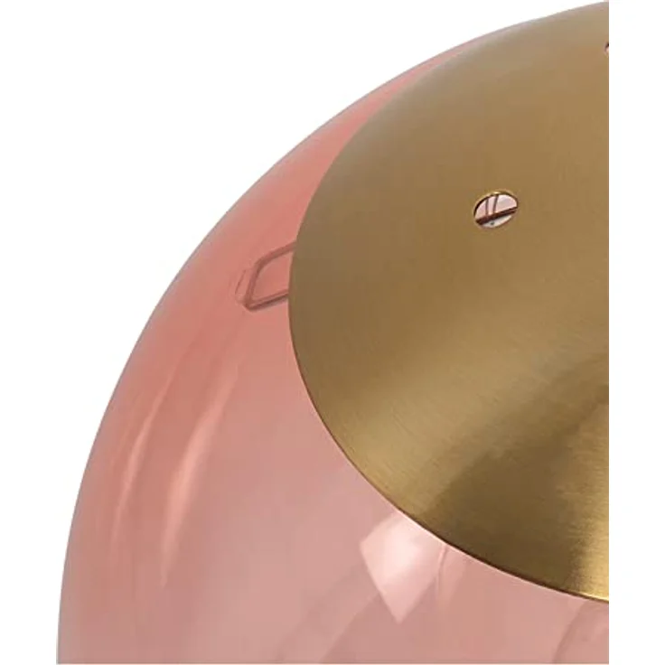 Qazqa Art Deco Hängelampe, 3-flammig mit rosa Glas und messingfarbenem Finish, dimmbar E27, für Wohnzimmer und Schlafzimmer, länglich, LED geeignet – Bild 3